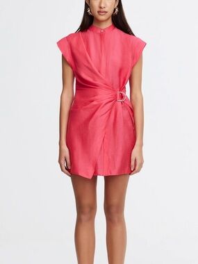 Acler Remnar Mini Dress in Berry Pink